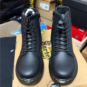 Dr. Martens Matte Black Lace-Up Boots